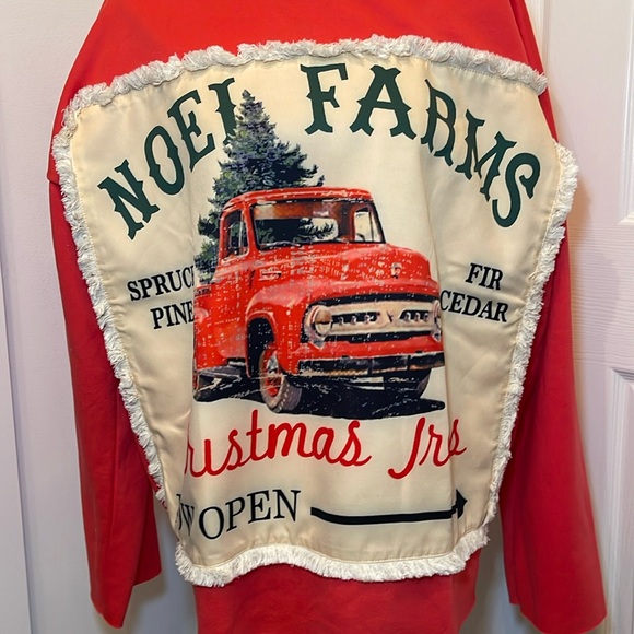 NWOT  Christmas Sweatshirt Truck Christmas tree farm size xl - Picture 2 of 8